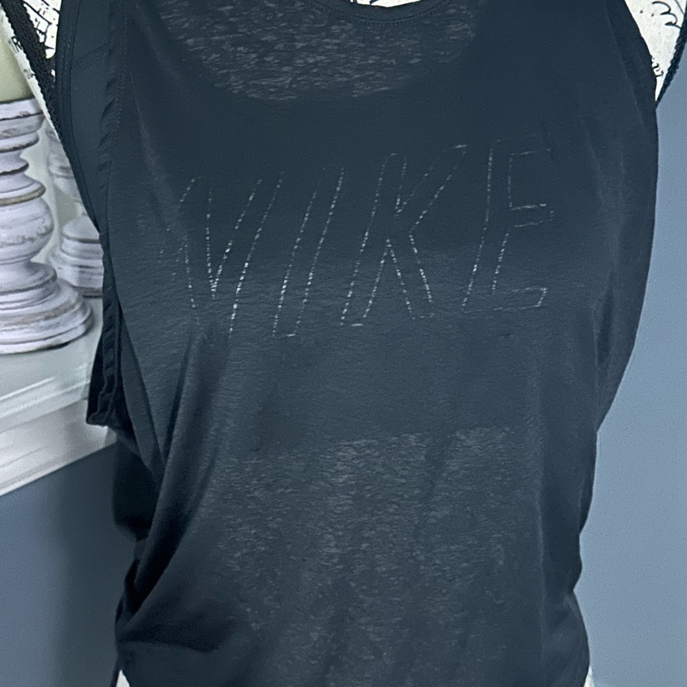 Nike Black Tank Top with Subtle Logo